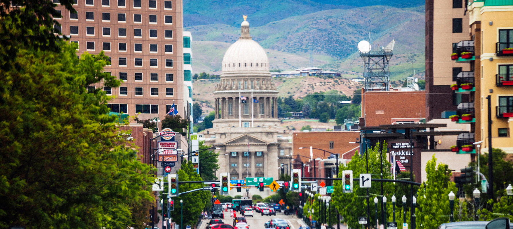 Downtown Boise with Statehouse in the background