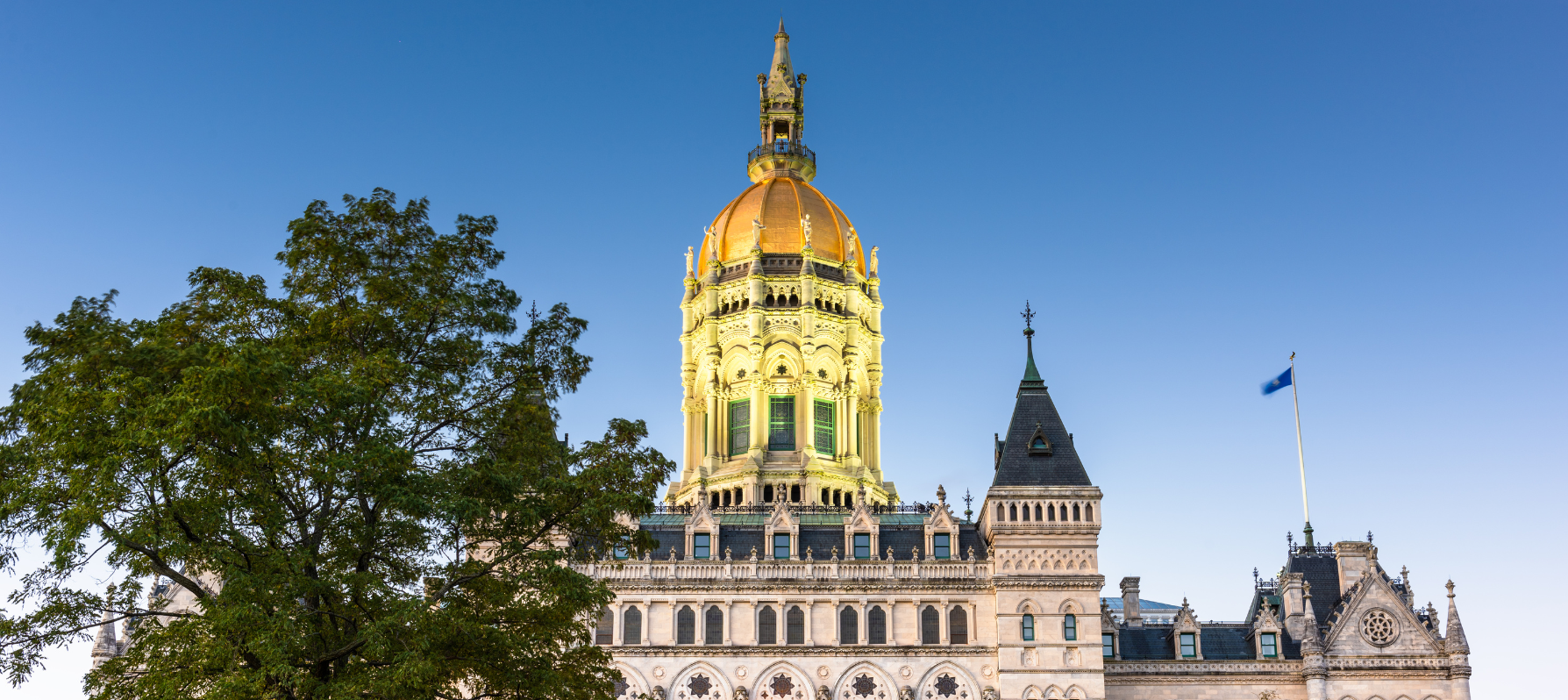 Connecticut state capital illuminated